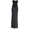 Rotate Birger Christensen Womens Black Kailey Corset Satin Gown In Black