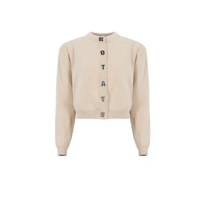 Rotate Birger Christensen Logo-lettering Cardigan In White