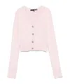 Rotate Birger Christensen Cotton Cardigan In Pink