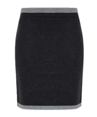 Rotate Birger Christensen Cotton Mini Skirt In Black