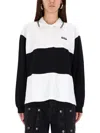 Rotate Birger Christensen Cotton Pique Polo In Black