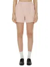 Rotate Birger Christensen Cotton Shorts In Pink