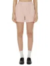 Rotate Birger Christensen Cotton Shorts In Pink