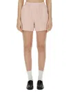 Rotate Birger Christensen Cotton Shorts In Pink