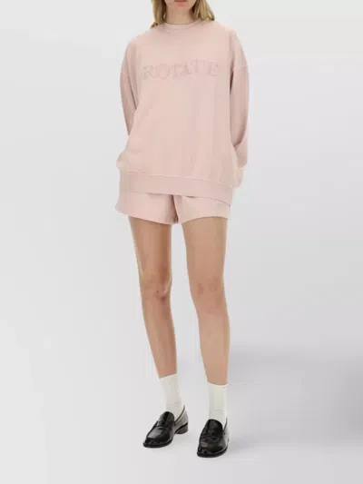 Rotate Birger Christensen Cotton Shorts With Elastic Waistband And Pockets