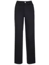 Rotate Birger Christensen Rotate Straight Jeans With Cristal Fringes In Black