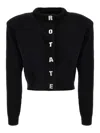 Rotate Birger Christensen Firm Knit Cardigan In Black