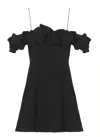 Rotate Birger Christensen Rotate Birgerchristensen Crepe A-line Mini Dress In Black