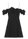 Rotate Birger Christensen Rotate Birgerchristensen Crepe A-line Mini Dress In Black