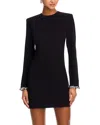 Rotate Birger Christensen Crepe Mini Dress In Black