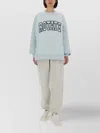 Rotate Birger Christensen Rotate Birgerchristensen Azure Organic Cotton Sweatshirts In Blue