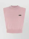 Rotate Birger Christensen Rotate Birgerchristensen Short Vest Shirt With Logo In Pink