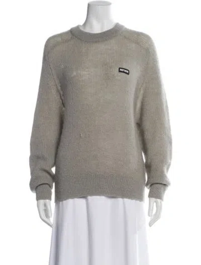 Pre-owned Rotate Birger Christensen Crew Neck Sweater In Gray