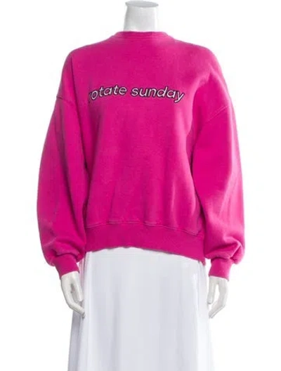 Pre-owned Rotate Birger Christensen Crew Neck Sweater In Pink