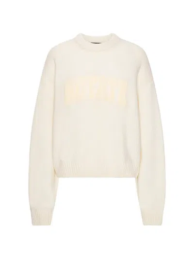 Rotate Birger Christensen Pullover Mit Rundem Ausschnitt In White