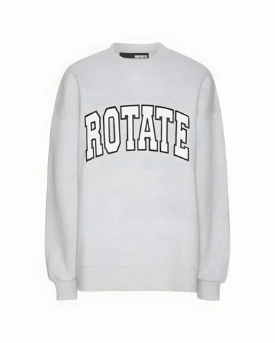 ROTATE BIRGER CHRISTENSEN CREWNECK LOGO SWEATSHIRT - GREY
