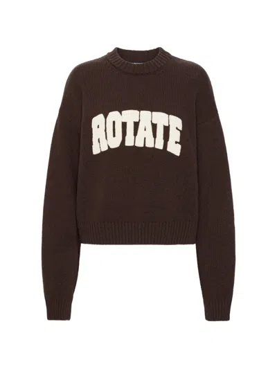 Rotate Birger Christensen Pullover Mit Rundhalsausschnitt In Brown