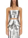 Rotate Birger Christensen Metallic Crop Top