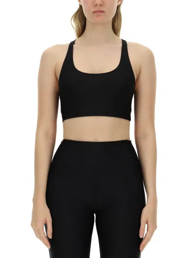 Rotate Birger Christensen Soft Bra Top Elastic Underband Racerback In Black