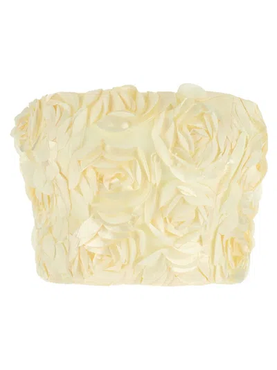 Rotate Birger Christensen Crop Top In Yellow