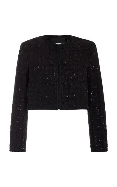 ROTATE BIRGER CHRISTENSEN CROPPED BOUCLÉ JACKET
