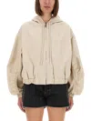 Rotate Birger Christensen Rotate Birgerchristensen Powder Organic Cotton Jackets In Gray