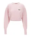 Rotate Birger Christensen Rotate Birgerchristensen Wool Puff Sweater In Pink