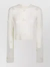 Rotate Birger Christensen Ladies Egret Light Knit Ls Sweater In White