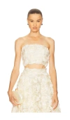 Rotate Birger Christensen Cropped Top In White