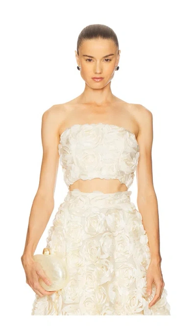 Rotate Birger Christensen Cropped Top In White