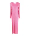 Rotate Birger Christensen Crystal-embellished Open-back Gown In Pink