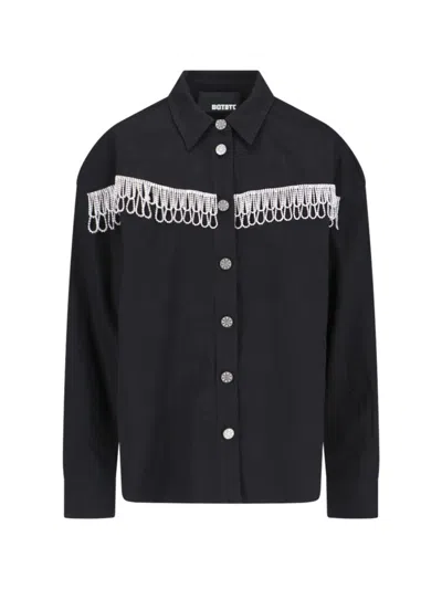 ROTATE BIRGER CHRISTENSEN CRYSTAL ORGANIC COTTON SHIRT JACKET