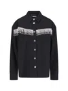 Rotate Birger Christensen Rotate Overshirt With Crystal Fringes In Black