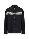 Rotate Birger Christensen Rotate Overshirt With Crystal Fringes In Black  