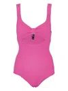 Rotate Birger Christensen Cut-out Swimsuit In Pink
