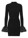 Rotate Birger Christensen Cutout Knit Mini Dress In Black