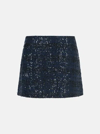 Rotate Birger Christensen Dark Blue Polyester Miniskirt