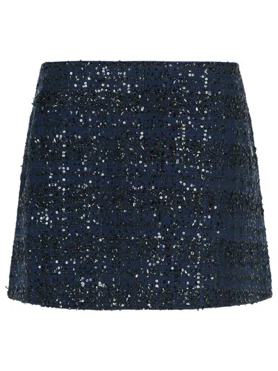 Rotate Birger Christensen Dark Blue Polyester Miniskirt