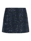 Rotate Birger Christensen Rotate Dark Blue Polyester Miniskirt In Blue