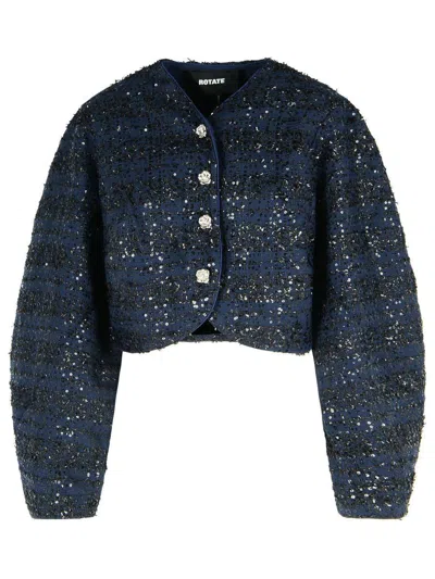 Rotate Birger Christensen Dark Blue Polyester Short Jacket