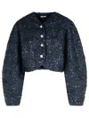 Rotate Birger Christensen Dark Blue Polyester Short Jacket In Blue