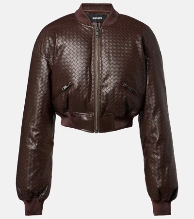 ROTATE BIRGER CHRISTENSEN DAX CROPPED BOMBER JACKET