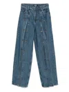Rotate Birger Christensen Denim Straight-leg Jeans In Blue