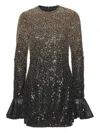 Rotate Birger Christensen Gradient Sequin Dress With Full Skirt Rotate In Multi