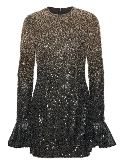 ROTATE BIRGER CHRISTENSEN ROTATE BIRGER CHRISTENSEN DEGRADÉ SEQUIN DRESS WITH FLARED SKIRT