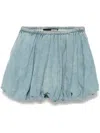 Rotate Birger Christensen Rotate Birgerchristensen Denim Balloon Mini Skirt In Blue