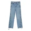 Rotate Birger Christensen Womens Vintage Blue Rotta Laced Denim Jeans In Blue