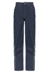 Rotate Birger Christensen 'denim Buttoned' Jeans In Blue