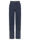 Rotate Birger Christensen Denim Buttoned Jeans In Blue