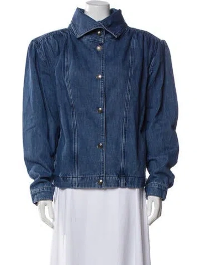 Pre-owned Rotate Birger Christensen Denim Jacket In Blue